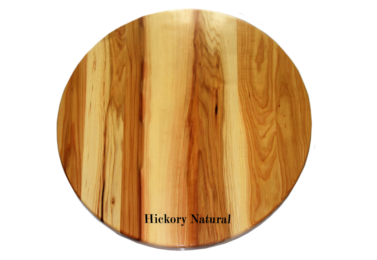 No Stain on Hickory Wood